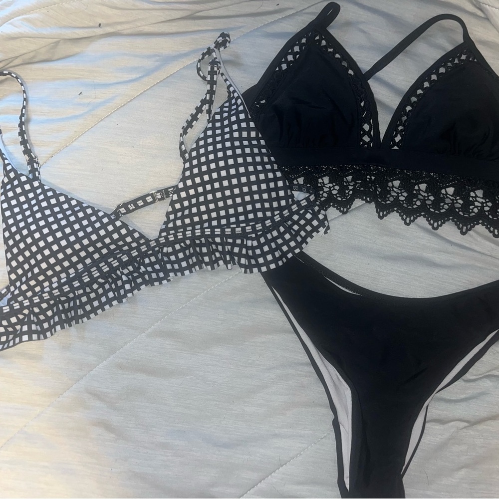 Black and White Checkered Bikini Bundle